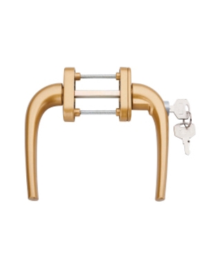 铝塑门带锁对开执手