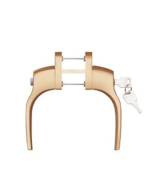 外开带锁保险对开执手